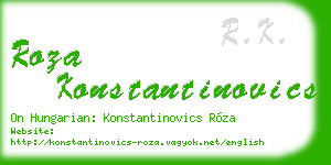 roza konstantinovics business card