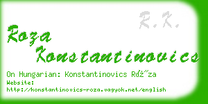 roza konstantinovics business card